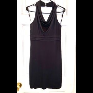 Black cowl neck dress